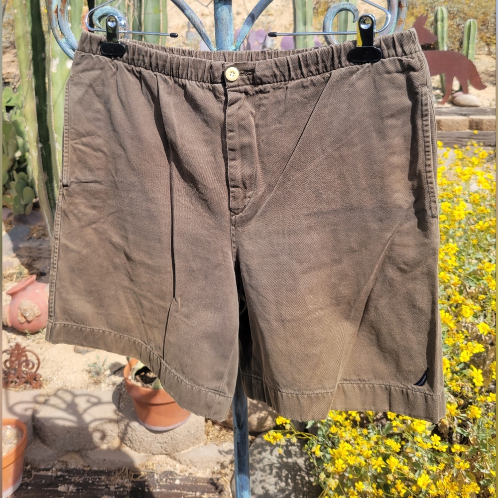 Brown Distressed Casual Shorts Explorer Nautica